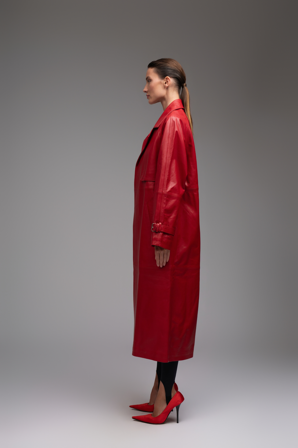 BARCELONA TRENCHCOAT KIRMIZI