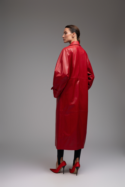 BARCELONA TRENCHCOAT KIRMIZI
