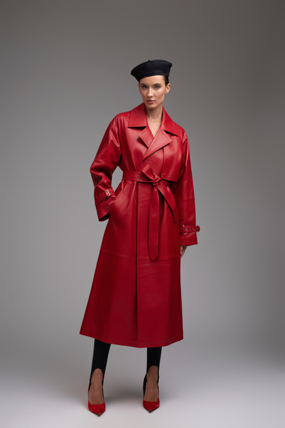 BARCELONA TRENCHCOAT KIRMIZI