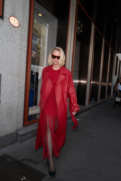 BARCELONA TRENCHCOAT KIRMIZI