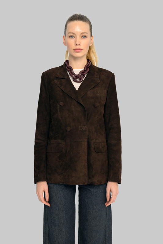 SYDNEY SÜET BLAZER KAHVERENGİ