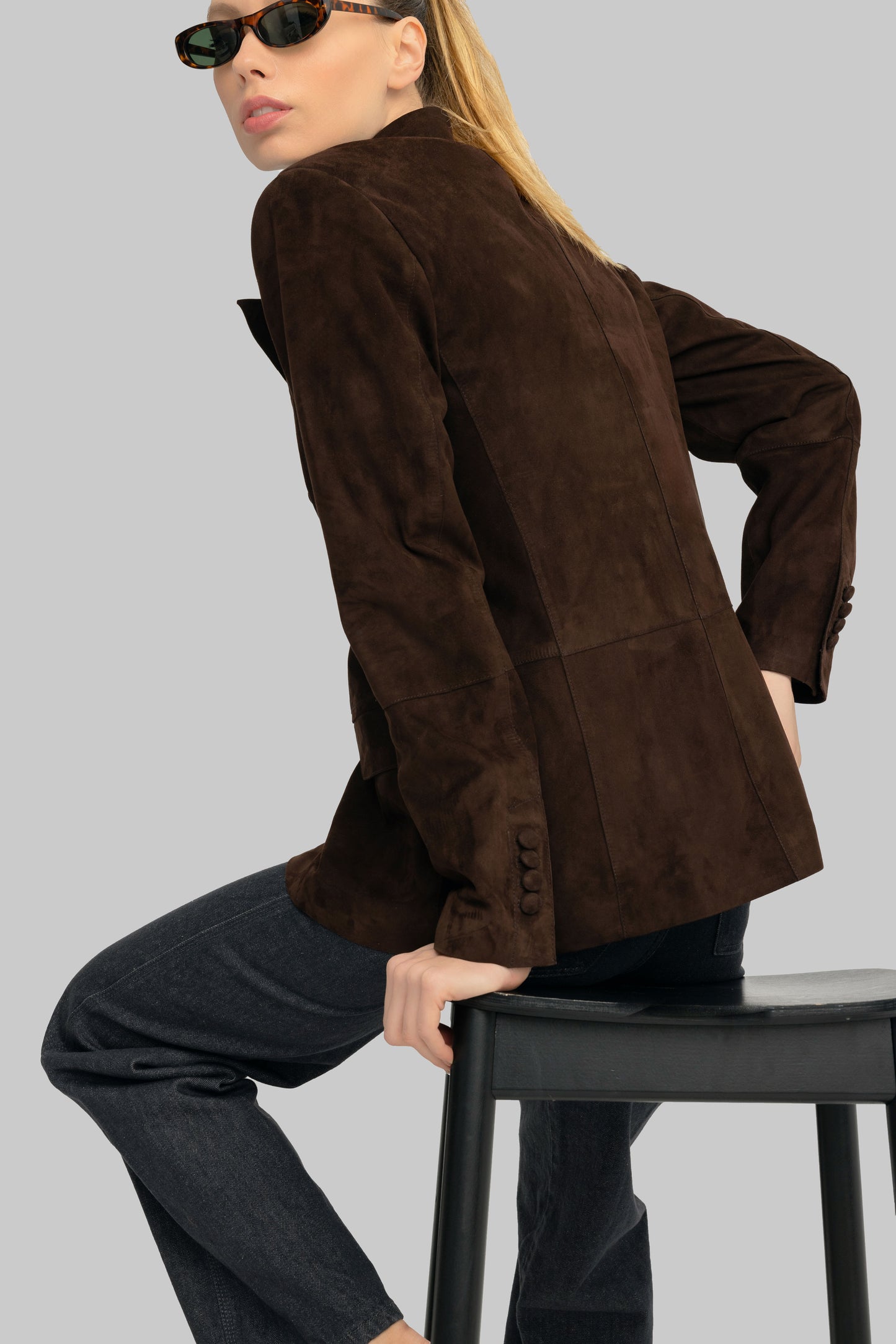 SYDNEY SÜET BLAZER KAHVERENGİ