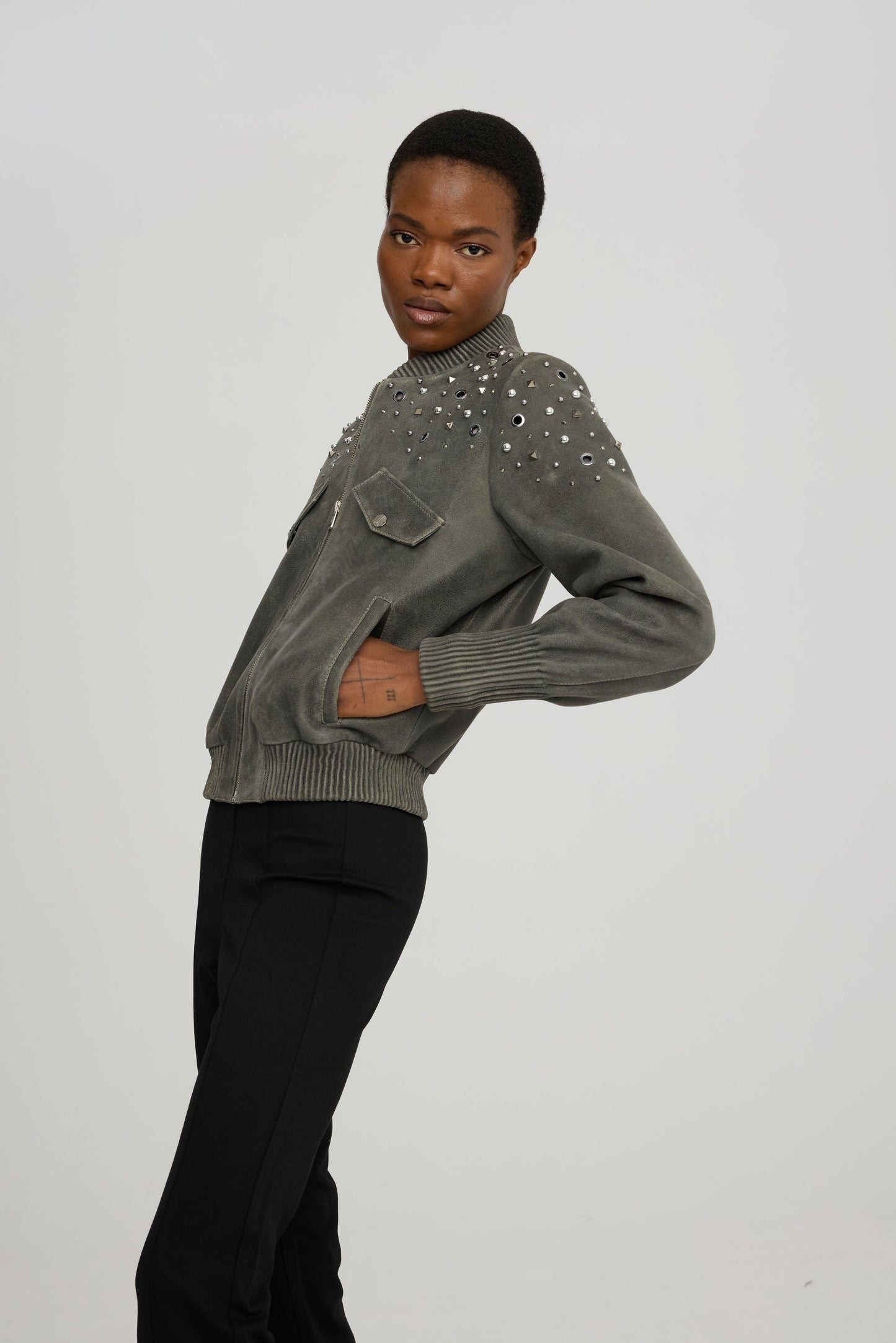 DUBAI BOMBER CEKET GRAY